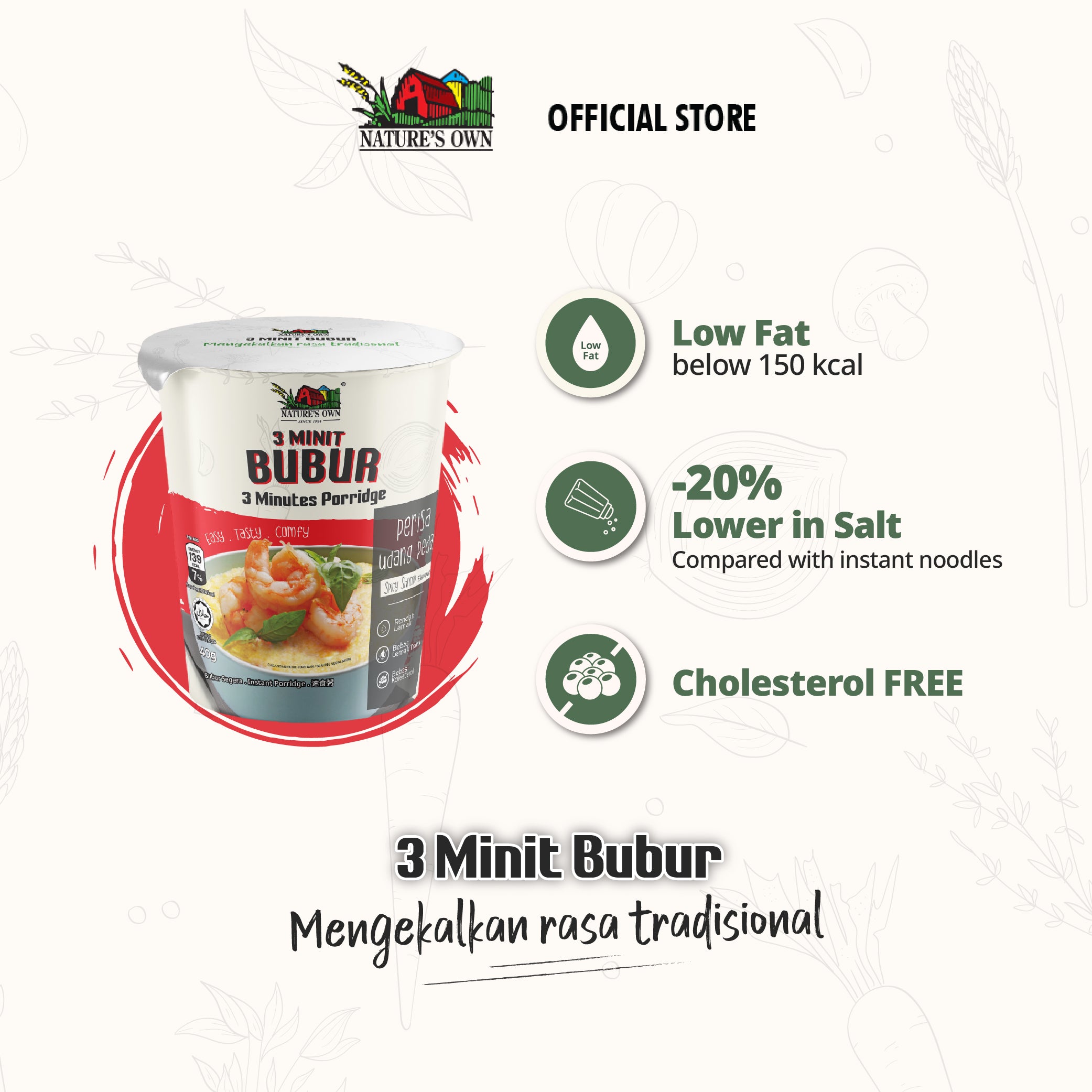 Instant Cup Porridge - Spicy Shrimp