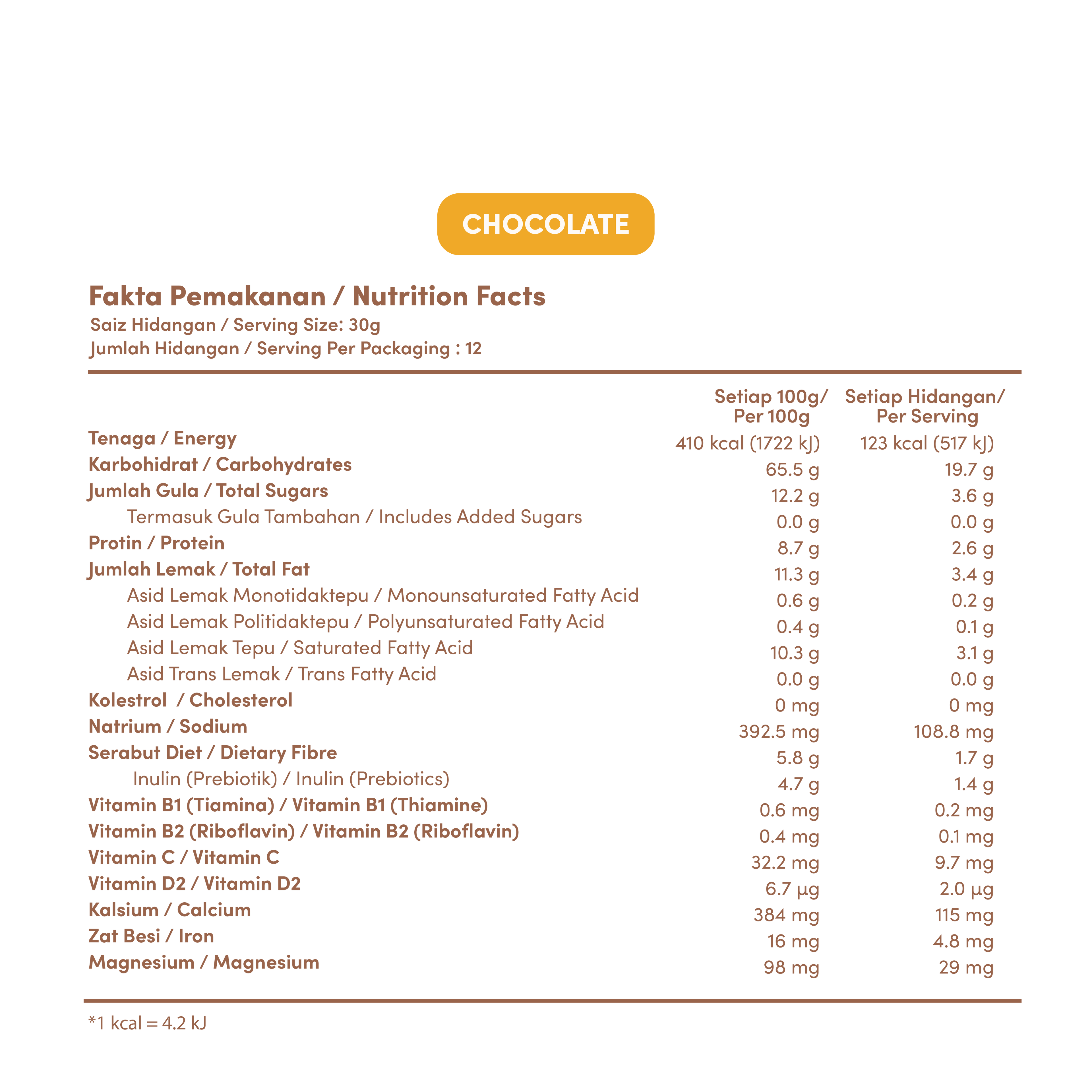 Brown Rice Cereal Drink - Chocolate
