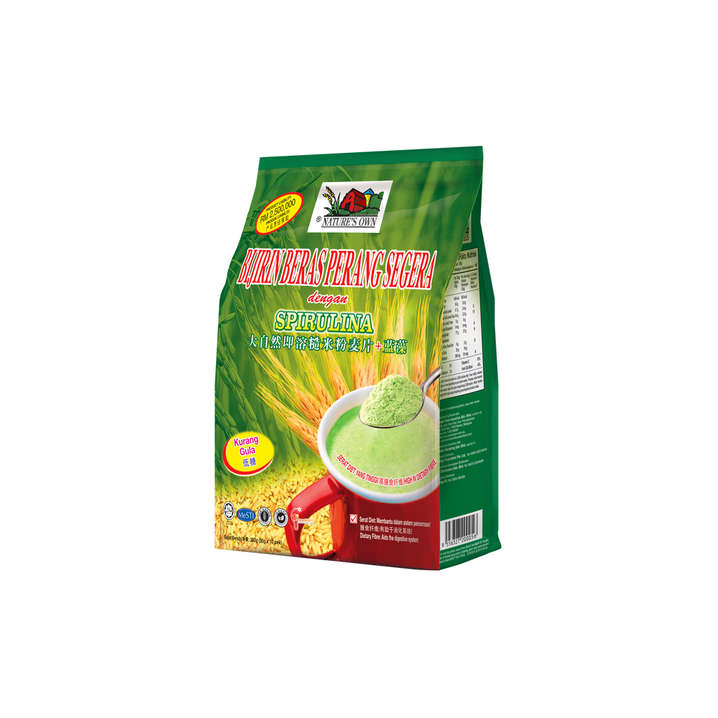 Brown Rice Cereal with Spirulina - Less Sugar